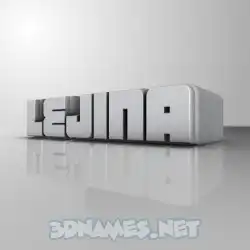 lejina in White Metro style - 3D name wallpaper