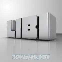 libi in White Metro style - 3D name wallpaper
