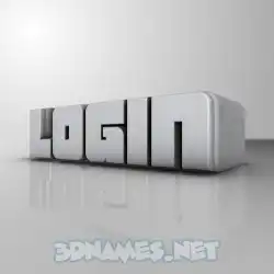login in White Metro style - 3D name wallpaper
