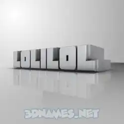 lolilol in White Metro style - 3D name wallpaper
