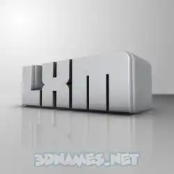 lxm in White Metro style - 3D name wallpaper