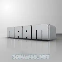maam in White Metro style - 3D name wallpaper
