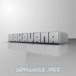 makavana in White Metro style - 3D name wallpaper