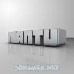 mantu in White Metro style - 3D name wallpaper