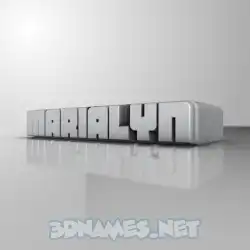 marialyn in White Metro style - 3D name wallpaper