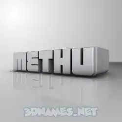 methu in White Metro style - 3D name wallpaper