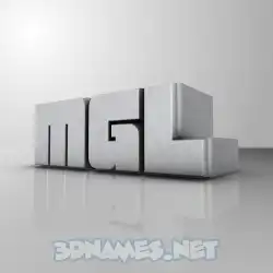 mgl in White Metro style - 3D name wallpaper
