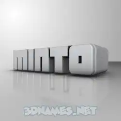 minto in White Metro style - 3D name wallpaper
