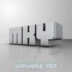 mky in White Metro style - 3D name wallpaper