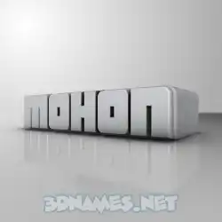 mohon in White Metro style - 3D name wallpaper