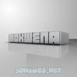 mokwena in White Metro style - 3D name wallpaper