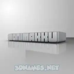 monimakku in White Metro style - 3D name wallpaper
