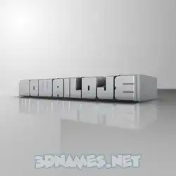 mowaildje in White Metro style - 3D name wallpaper