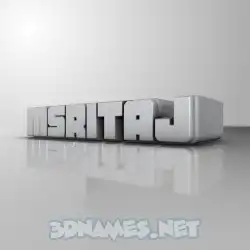 msritaj in White Metro style - 3D name wallpaper