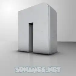 n in White Metro style - 3D name wallpaper
