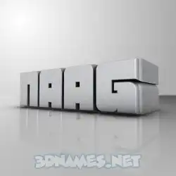 naag in White Metro style - 3D name wallpaper