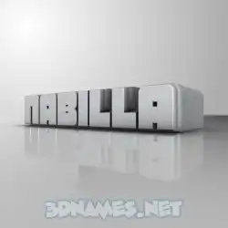 nabilla in White Metro style - 3D name wallpaper