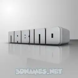nabind in White Metro style - 3D name wallpaper