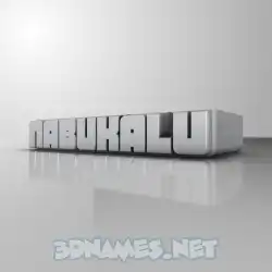 nabukalu in White Metro style - 3D name wallpaper