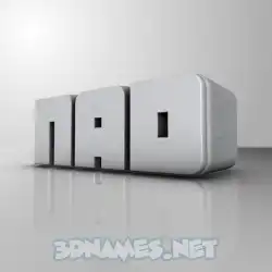 nad in White Metro style - 3D name wallpaper