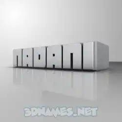 nadani in White Metro style - 3D name wallpaper