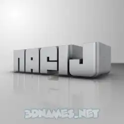 nafij in White Metro style - 3D name wallpaper