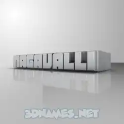 nagavalli in White Metro style - 3D name wallpaper