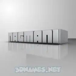 nagmani in White Metro style - 3D name wallpaper