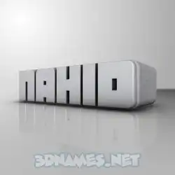 nahid in White Metro style - 3D name wallpaper