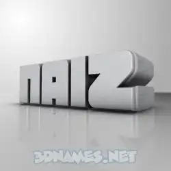 naiz in White Metro style - 3D name wallpaper