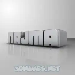 najma in White Metro style - 3D name wallpaper
