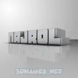 najrol in White Metro style - 3D name wallpaper