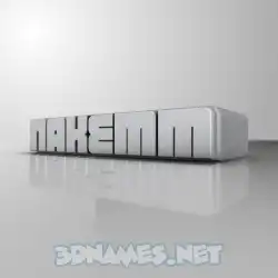 nakemm in White Metro style - 3D name wallpaper