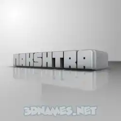 nakshtra in White Metro style - 3D name wallpaper
