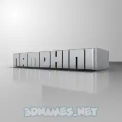 namdhini in White Metro style - 3D name wallpaper