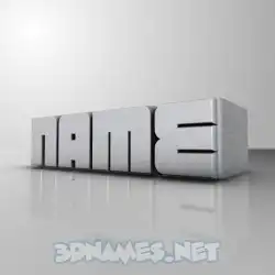 name in White Metro style - 3D name wallpaper
