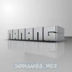 nanang in White Metro style - 3D name wallpaper