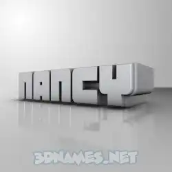nancy in White Metro style - 3D name wallpaper
