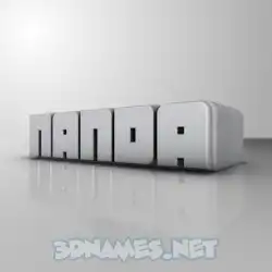 nanda in White Metro style - 3D name wallpaper