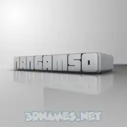 nangamso in White Metro style - 3D name wallpaper