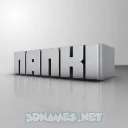 nanki in White Metro style - 3D name wallpaper