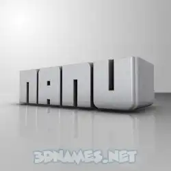 nanu in White Metro style - 3D name wallpaper