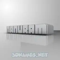 nanuram in White Metro style - 3D name wallpaper