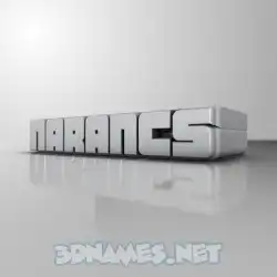 narancs in White Metro style - 3D name wallpaper