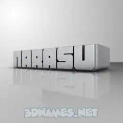 narasu in White Metro style - 3D name wallpaper