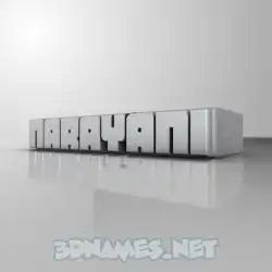 narayani in White Metro style - 3D name wallpaper