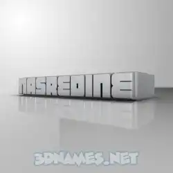 nasredine in White Metro style - 3D name wallpaper
