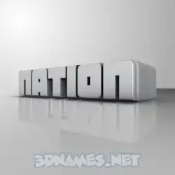 nation in White Metro style - 3D name wallpaper