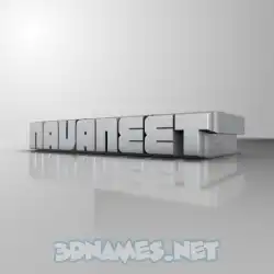 navaneet in White Metro style - 3D name wallpaper
