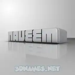 naveem in White Metro style - 3D name wallpaper